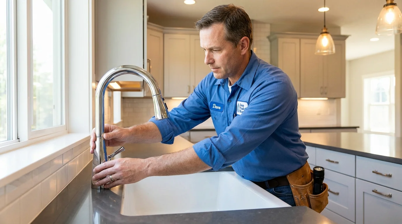Kitchen faucet installation by Johns Plumbing LLC in Hartford
